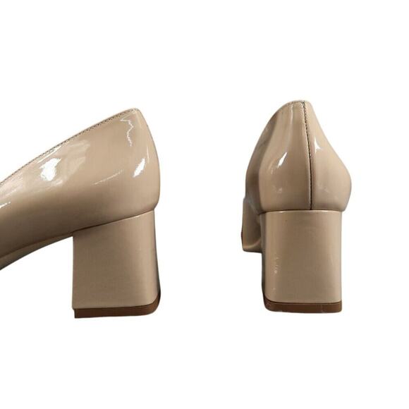 Ron White Shoes Womens 37 Pumps Square Toe Block Heel Patent Leather Lizbeth Tan - Picture 9 of 16
